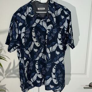 Wow! Blue Tommy Bahama Aloha casual summer Hawaiian luau shirt XL cotton blend